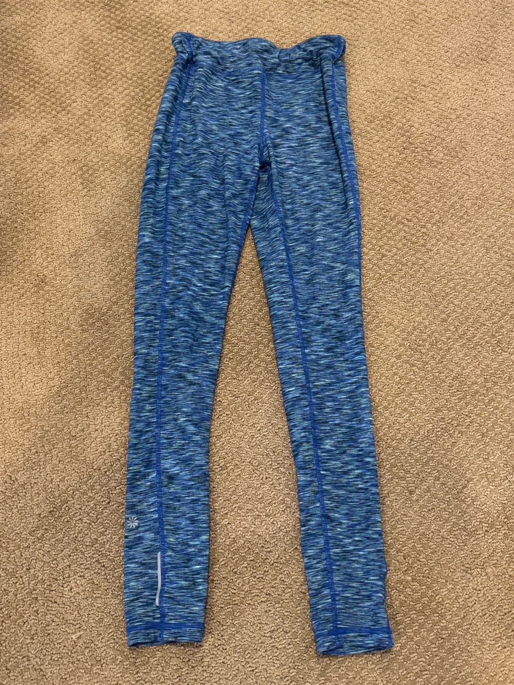 Athlete Girl Blue Marled Leggings